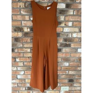 Everly Women’s Burnt Orange Mid Calf Length Jumpsuit Size Small